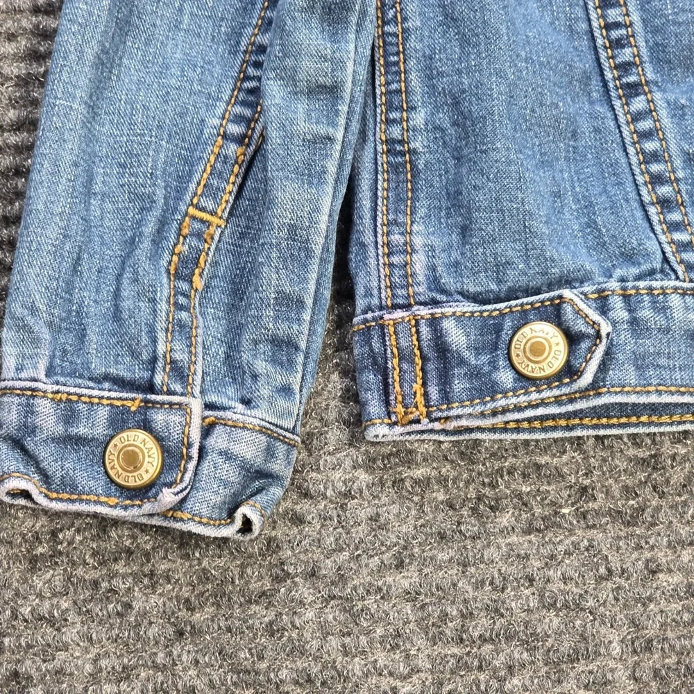 Old Navy Trucker Jacket Girl's Size‎ 3T Blue Denim Medium Wash 100% Cotton